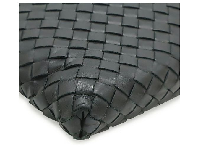 Borsa a tracolla in pelle Intrecciato Bottega Veneta Nero - vista 3