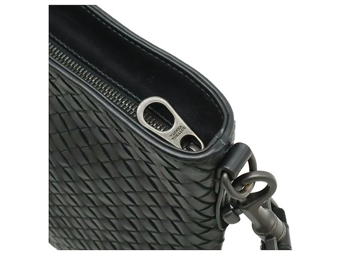 Borsa a tracolla in pelle Intrecciato Bottega Veneta Nero - vista 6