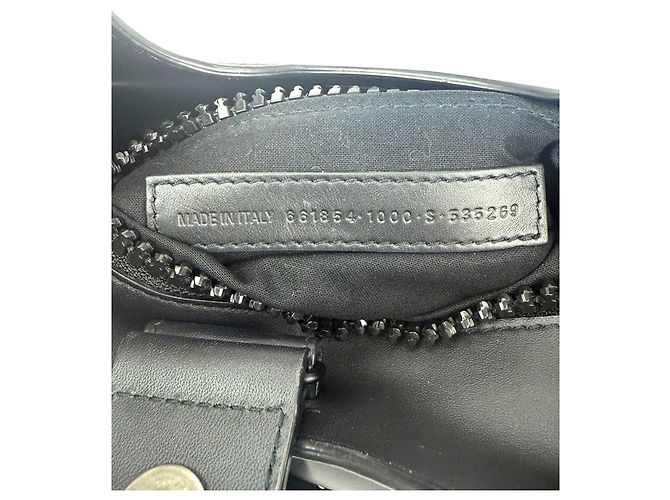 Day Borsa a tracolla Balenciaga Megazip in pelle di vitello nera Nero - vista 6