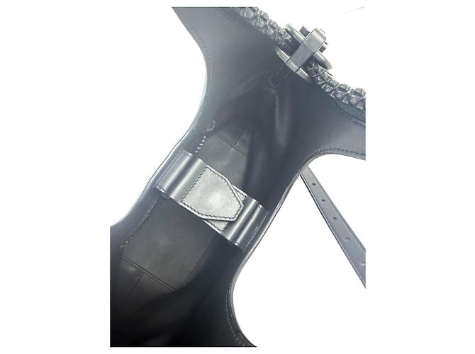 Day Borsa a tracolla Balenciaga Megazip in pelle di vitello nera Nero - vista 7