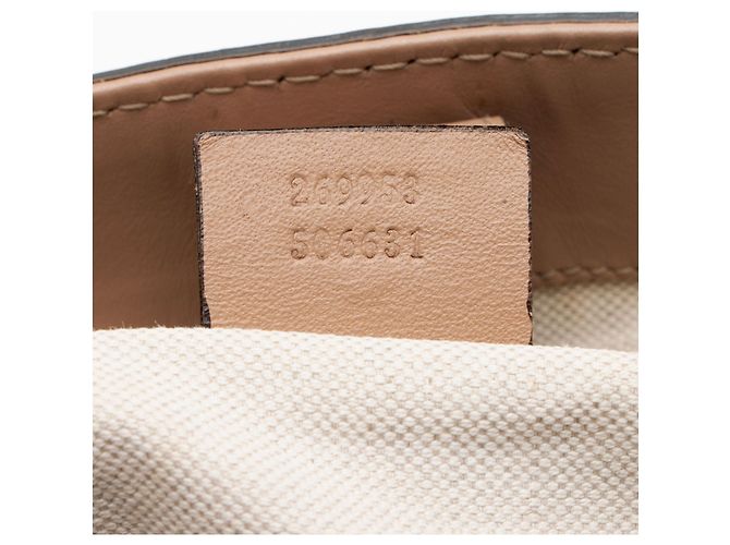 Tote Gucci Guccissima Studded Scarlett Medium Marrone Beige - vista 6