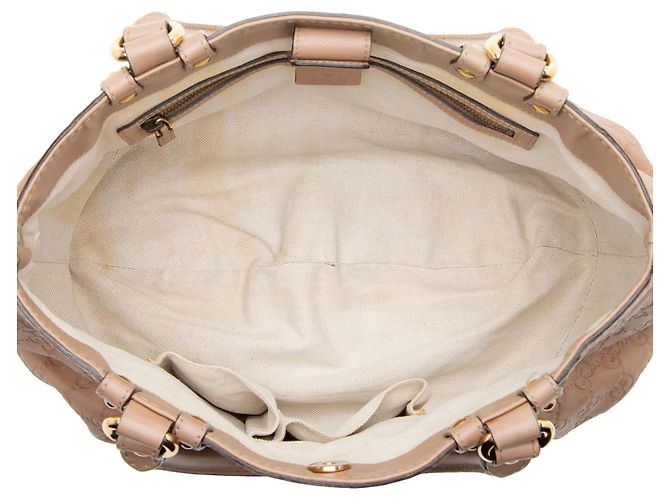 Tote Gucci Guccissima Studded Scarlett Medium Marrone Beige - vista 7