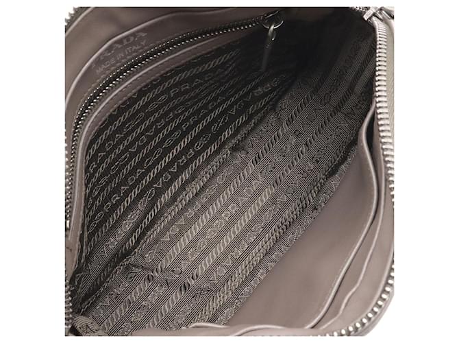Borsa a tracolla Prada VITELLO PHENIX con strass Grigio - vista 6