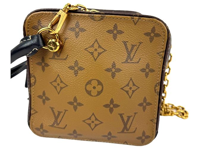 Borsa a Spalla Quadrata Louis Vuitton Reverse Monogram Marrone - vista 10