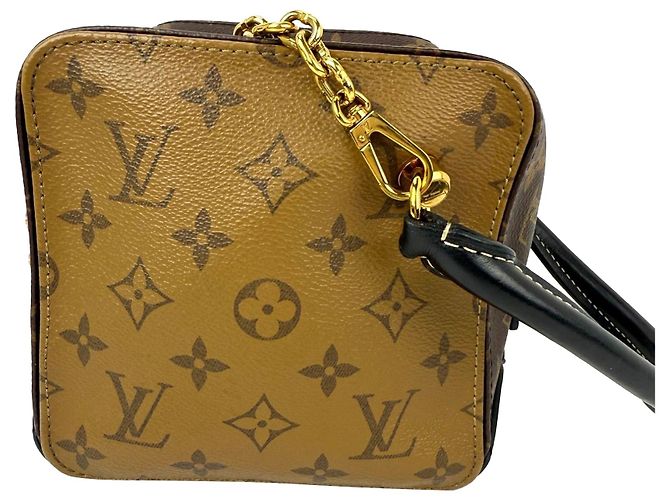 Borsa a Spalla Quadrata Louis Vuitton Reverse Monogram Marrone - vista 9