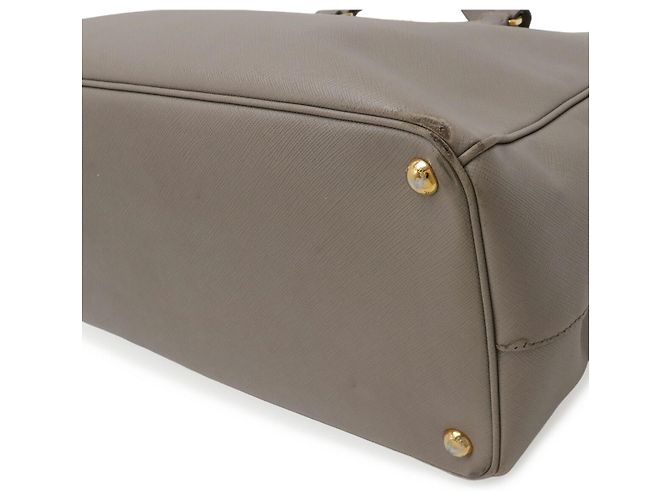 Borsa a mano in pelle Prada Galleria Medium Grigio - vista 3