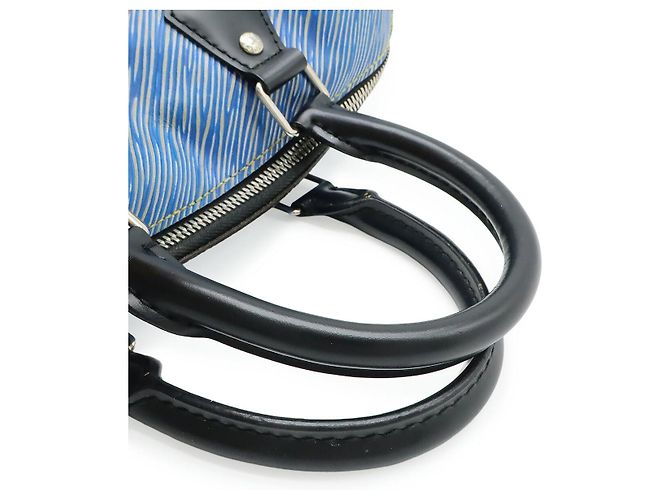 Borsa Louis Vuitton Epi Denim Speedy Bandouliere 25 Blu - vista 4