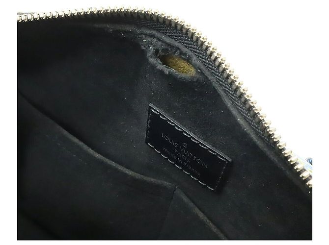 Borsa Louis Vuitton Epi Denim Speedy Bandouliere 25 Blu - vista 7
