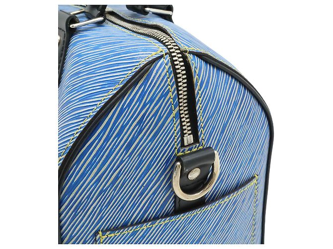 Borsa Louis Vuitton Epi Denim Speedy Bandouliere 25 Blu - vista 8