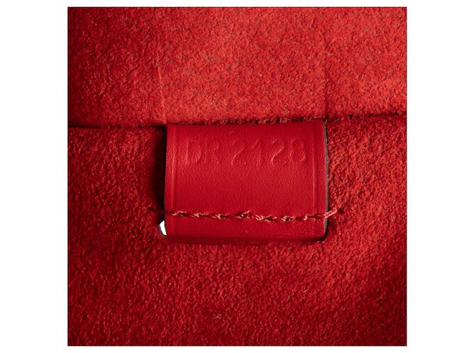 Tote Louis Vuitton Monogram Cuir Plume Very MM Rosso - vista 6