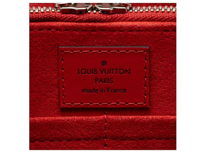 Tote Louis Vuitton Monogram Cuir Plume Very MM Rosso - vista 8