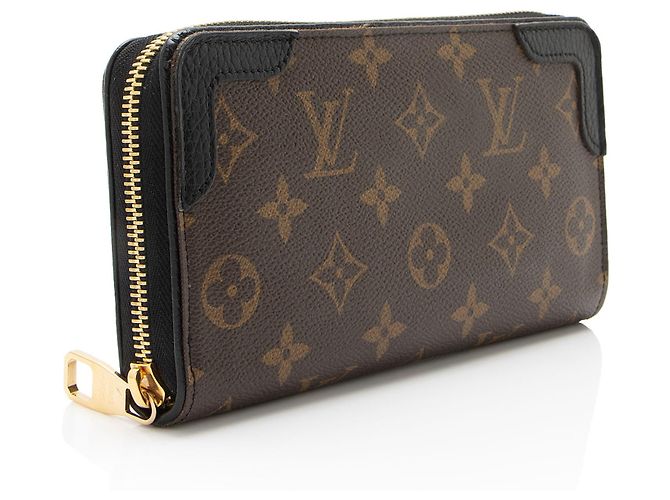 Louis Vuitton Monogram Canvas Retiro Zippy Wallet Schwarz - Ansicht 2