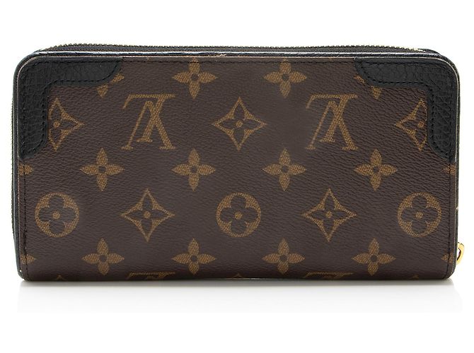 Louis Vuitton Monogram Canvas Retiro Zippy Wallet Schwarz - Ansicht 3