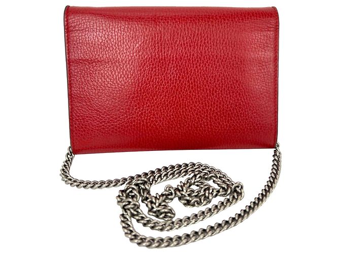 Mini borsa Dionysus Gucci con catena, portafoglio Hibiscus Red, borsa a tracolla e clutch Rosso - vista 3