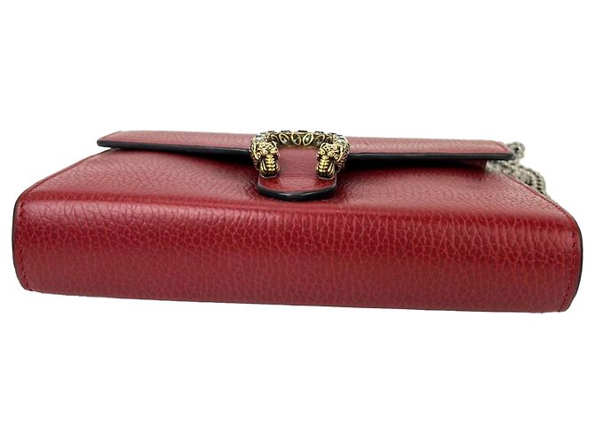 Mini borsa Dionysus Gucci con catena, portafoglio Hibiscus Red, borsa a tracolla e clutch Rosso - vista 4