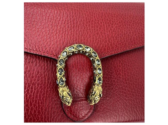 Mini borsa Dionysus Gucci con catena, portafoglio Hibiscus Red, borsa a tracolla e clutch Rosso - vista 5