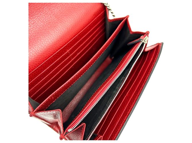 Mini borsa Dionysus Gucci con catena, portafoglio Hibiscus Red, borsa a tracolla e clutch Rosso - vista 6