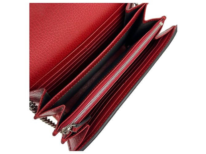 Mini borsa Dionysus Gucci con catena, portafoglio Hibiscus Red, borsa a tracolla e clutch Rosso - vista 9