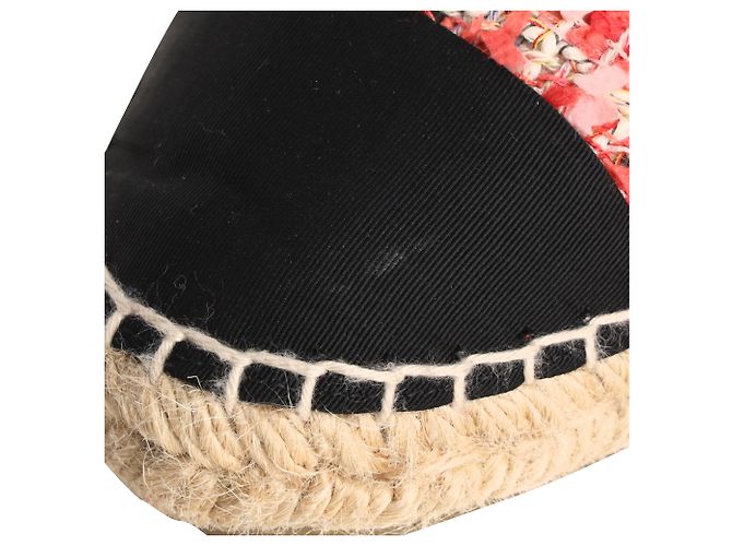 Timeless Espadrilles Chanel Grosgrain CC Cap Toe in Tweed Rosa - vista 10