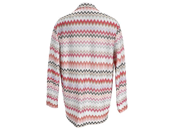 Missoni Zig Zag Longline-Blazer in Multicolor aus Polyester Mehrfarben - Ansicht 3