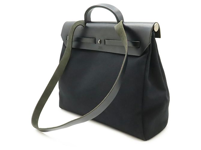 Hermès Borsa a mano Hermes Aile Bag MM in pelle Nero - vista 2