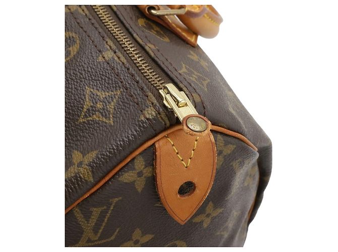 Borsa Louis Vuitton Monogram Speedy 30 Marrone - vista 4