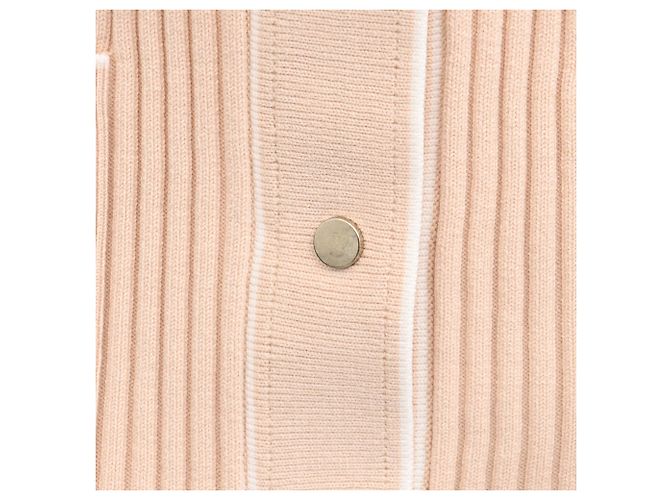 Mini saia de malha canelada Maje em viscose bege - vista 13