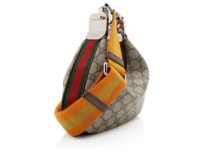 Bolso de hombro pequeño Gucci GG Supreme Web Castaño Beige - vista 2