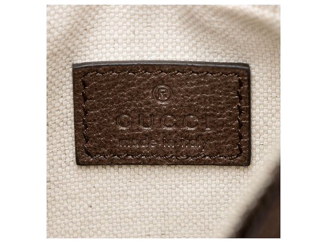 Bolso de hombro pequeño Gucci GG Supreme Web Castaño Beige - vista 8