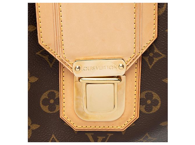 Borsa a Spalla Louis Vuitton Monogram Canvas Griet Marrone - vista 10