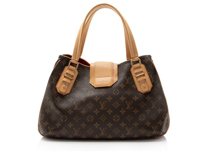 Borsa a Spalla Louis Vuitton Monogram Canvas Griet Marrone - vista 3