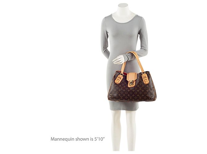 Borsa a Spalla Louis Vuitton Monogram Canvas Griet Marrone - vista 5