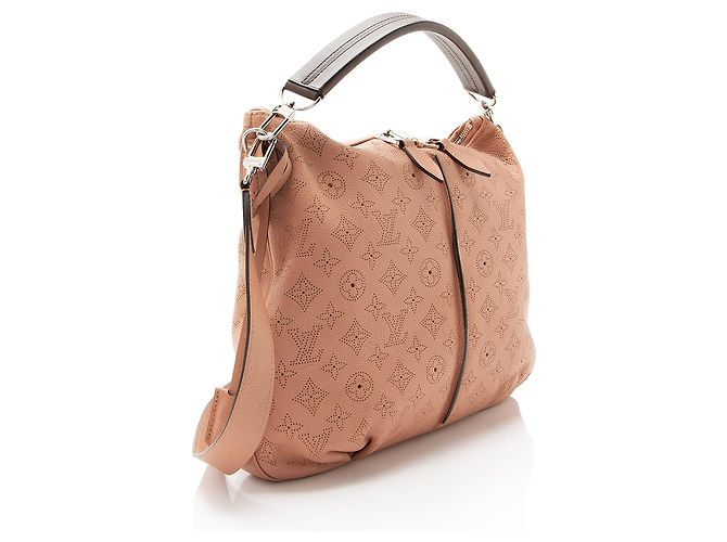 Borsa a tracolla Louis Vuitton Mahina Leather Selene PM Marrone - vista 2