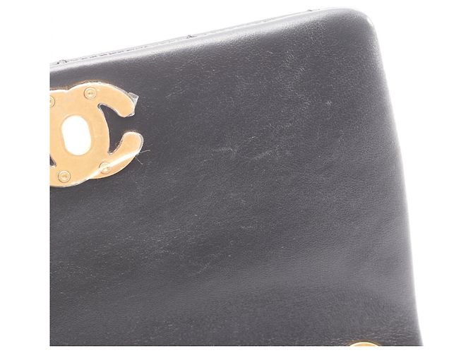 Borsa a tracolla Chanel 19 in agnello nero - vista 7