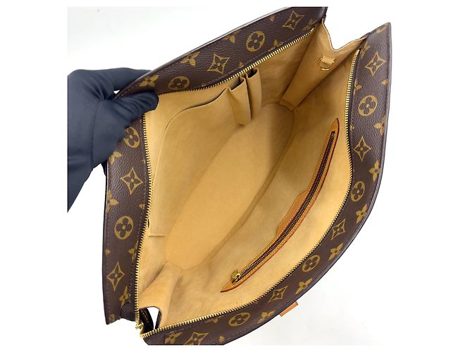 Borsa Tote Louis Vuitton Babylone Monogram Marrone - vista 3