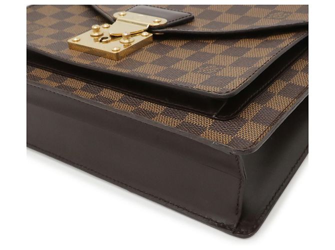 Borsa Louis Vuitton Damier Monceau Marrone - vista 3