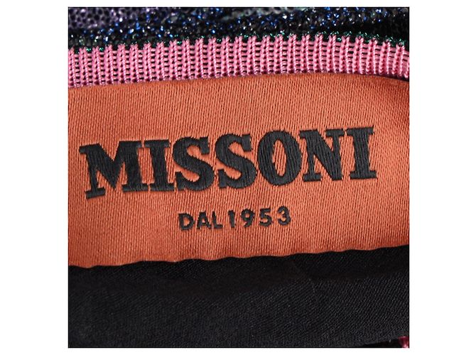 Missoni gestreiftes Lurex-Strick-Maxikleid mit einer Schulter in Multicolor aus Rayon Mehrfarben - Ansicht 5