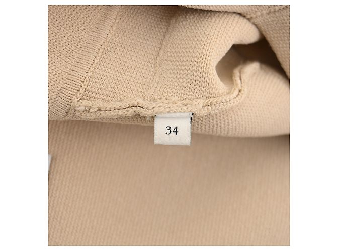 Vestido mini de punto con botones Sandro en viscosa beige - vista 6