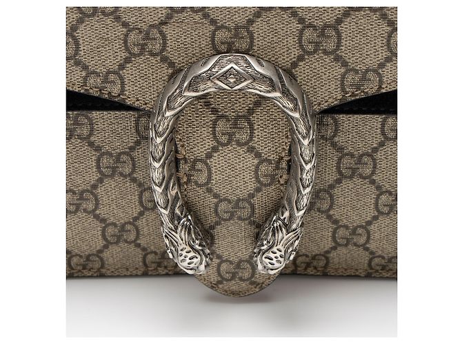 Borsa a tracolla Gucci GG Supreme Dionysus Medium Marrone Beige - vista 9