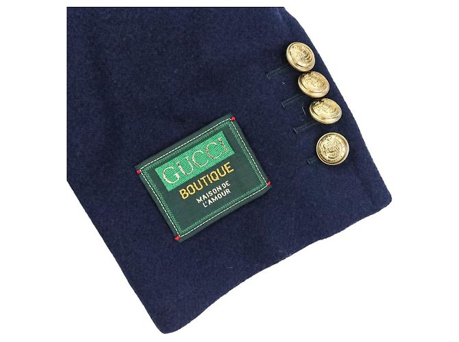 Abrigo de lana Gucci Azul Azul marino - vista 4
