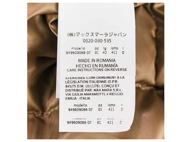 Abrigo acolchado The Cube Down Max Mara Beige Camello - vista 17