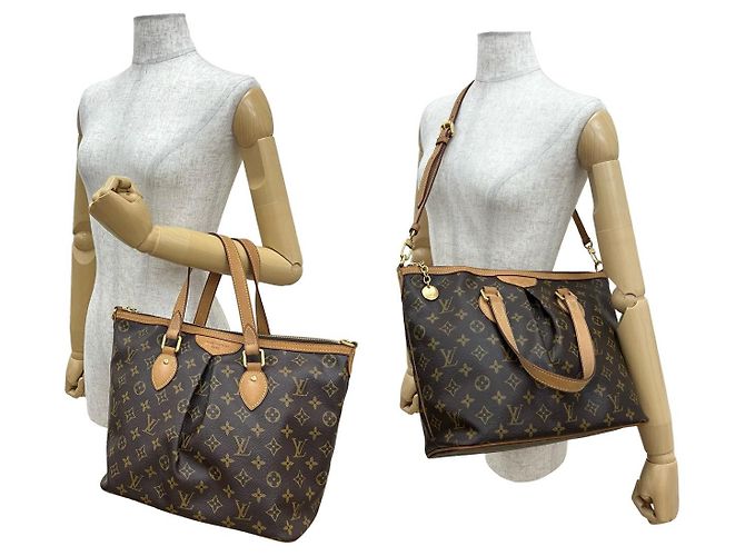 Borsa a mano 2way Louis Vuitton Palermo Monogram Marrone - vista 3