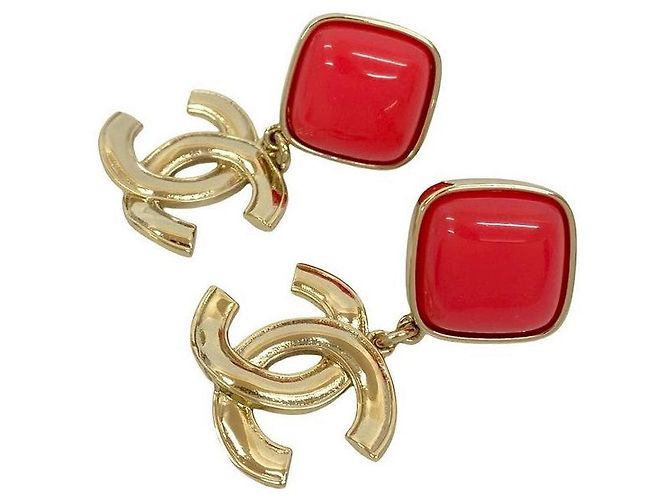 Pendientes Chanel Coco Mark Dorado - vista 6