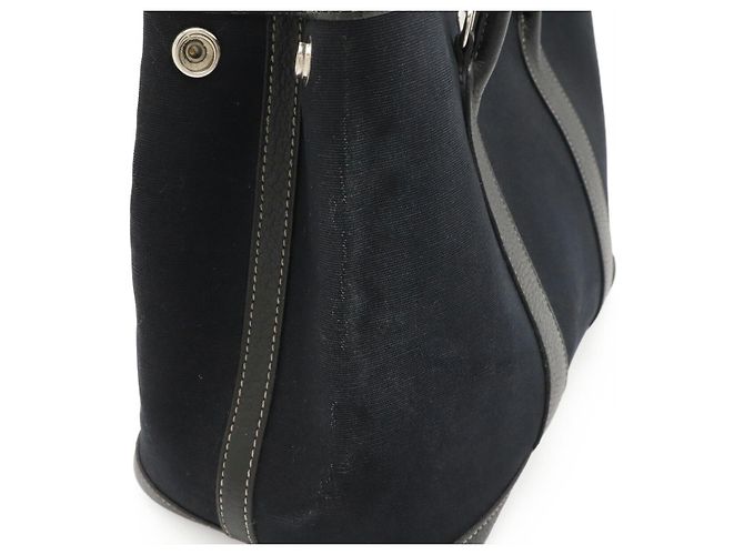 Hermès Borsa 2 ways Hermes Garden Party TPM Toile Officier Leather 2way Bag Nero - vista 4