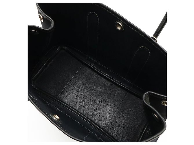 Hermès Borsa 2 ways Hermes Garden Party TPM Toile Officier Leather 2way Bag Nero - vista 7