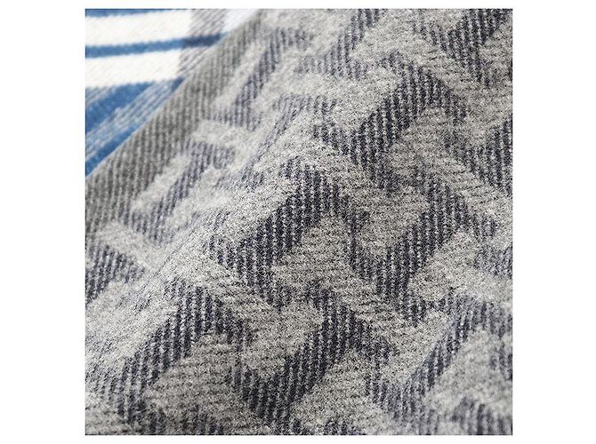 Coperta in lana Hermès Escapade Blu - vista 4