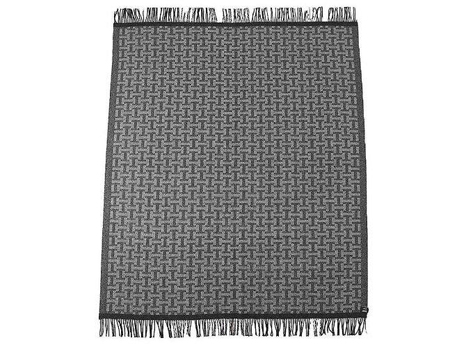 Coperta in lana Hermès Escapade Blu - vista 6