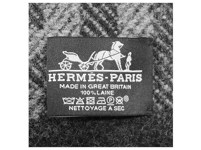 Coperta in lana Hermès Escapade Blu - vista 8