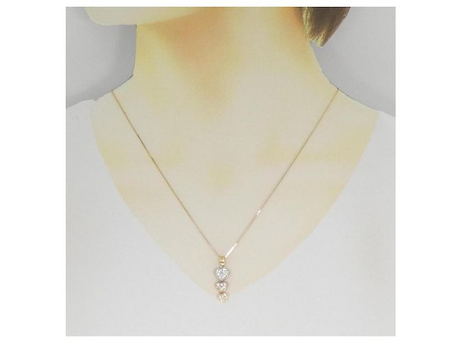 Autre Marque Collana Cuore di Diamanti Au750 D'oro - vista 6