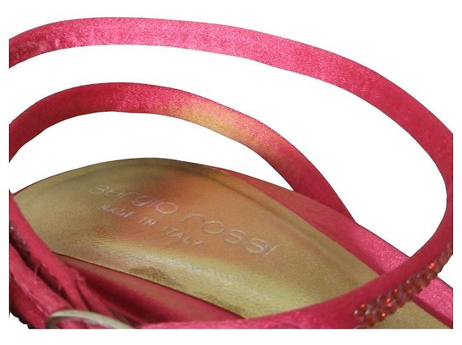 Autre Marque Sandali con tacco e strass Sergio Rossi Rosa - vista 11